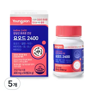 영플랜 영진약품 요오드 2400 갑상선 호르몬 건강, 60정, 5개